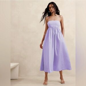 Banana Republic Taffeta Lavender Midi Dress // size 0